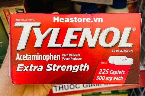 VIÊN UỐNG GIẢM ĐAU HẠ SỐT TYLENOL ACETAMINOPHEN PAIN RELIEVER 500MG - 225 VIÊN