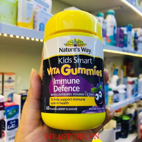 VIÊN NHAI VITA GUMMIES NATURE'S WAY KIDS SMART IMMUNITY DEFENCE - 60 VIÊN