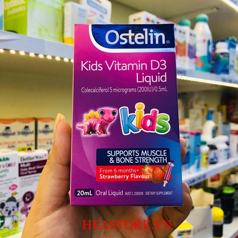 VITAMIN D3 OSTELIN VITAMIN KIDS DẠNG DUNG DỊCH CHO TRẺ 6 THÁNG ĐẾN 12 TUỔI