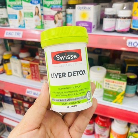 VIÊN UỐNG BỔ GAN & GIẢI ĐỘC GAN SWISSE  LIVER DETOX 60 VIÊN