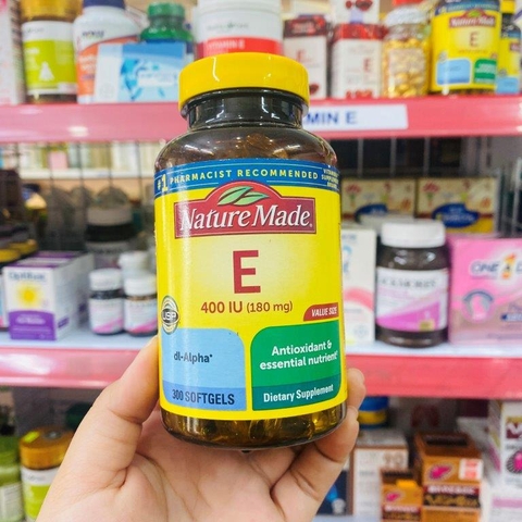 VIÊN UỐNG VITAMIN E 400 I.U 300 VIÊN NATURE MADE