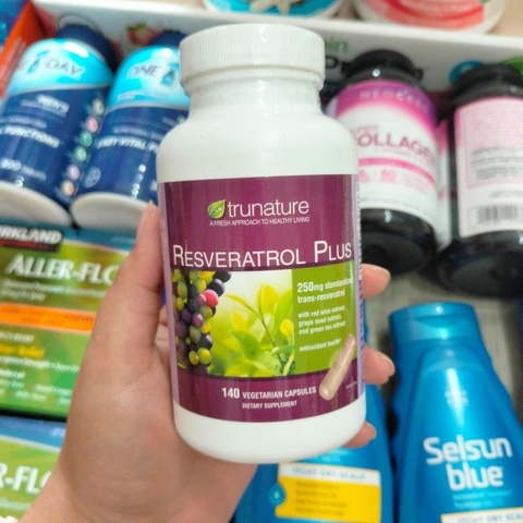 VIÊN UỐNG HỖ TRỢ TIM MẠCH VÀ CHỐNG LÃO HÓA TRUNATURE RESVERATROL PLUS - 140 Viên
