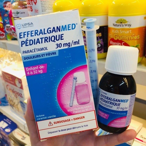 SIRO GIẢM ĐAU HẠ SỐT CHO TRẺ 1-12 TUỔI EFFERALGANMED PIESDIATRIQUE PARACETAMOL 30MG/ML CỦA PHÁP - 90ML