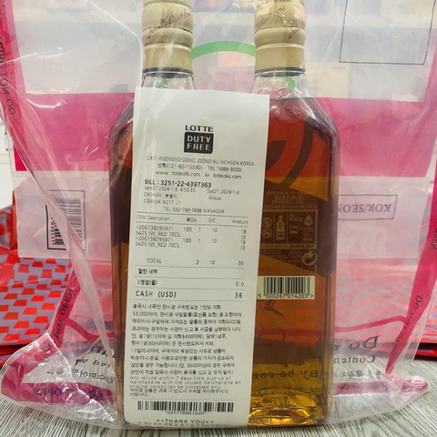 CẶP RƯỢU JOHNNIE WALKER RED LABEL - 2X700ML