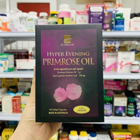 VIÊN UỐNG TIỀN MÃN KINH DR.NATURAL DẦU HOA ANH THẢO HYPER EVENING PRIMROSE OIL ÚC HỘP 180 VIÊN