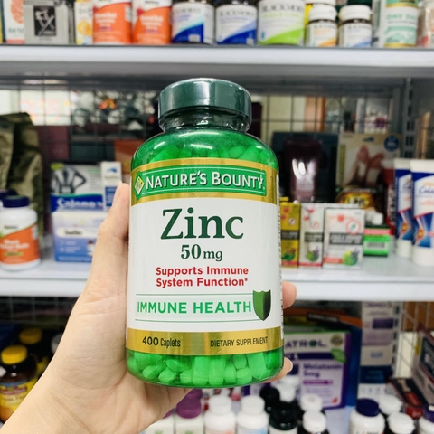 VIÊN UỐNG BỔ SUNG KẼM NATURE'S BOUNTY ZINC 50MG - 400 VIÊN