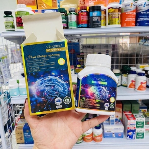 VIÊN UỐNG BỔ NÃO VITATREE MAXI GINKGO 9500MG - 60V