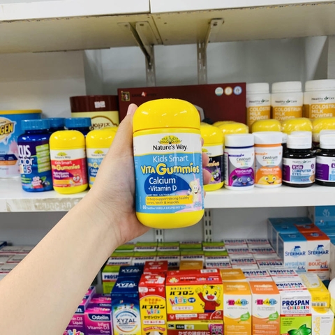 KẸO DẺO NATURE'S WAY KIDS SMART VITA GUMMIES CALCIUM + VITAMIN D 60 VIÊN (10/2026)