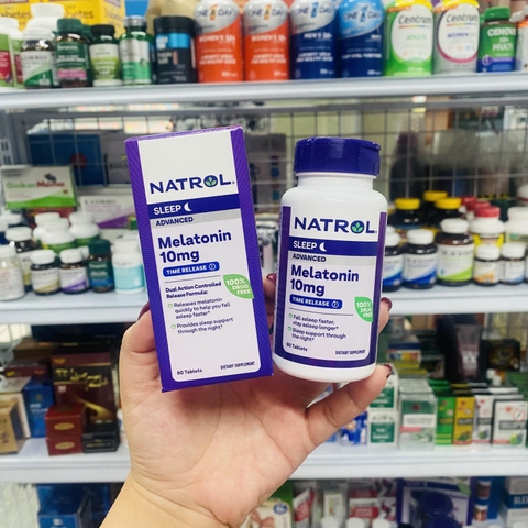 VIÊN UỐNG CẢI THIỆN GIẤC NGỦ NATROL MELATONIN SLEEP 10 MG 60 VIÊN