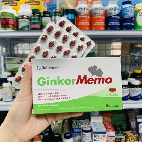 VIÊN UỐNG BỔ NÃO GINKOR MEMO 60 VIÊN SẢN PHẨM NỘI ĐỊA CỦA PHÁP