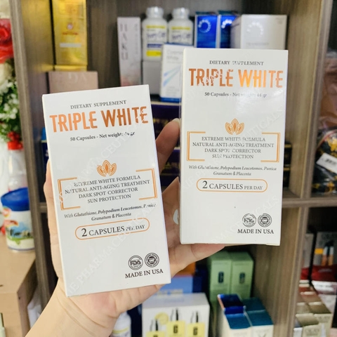 VIÊN UỐNG HỖ TRỢ TRẮNG DA DIETARY SUPPLEMENT TRIPLE WHITE - 50 VIÊN