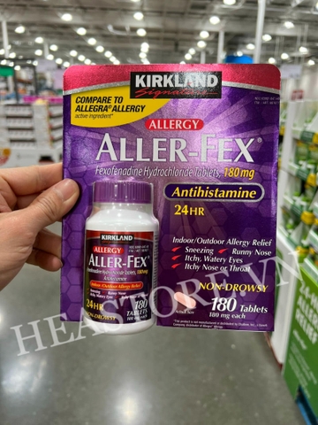 VIÊN UỐNG ALLER-FEX CHỐNG DỊ ỨNG ANTIHISTAMINE 24HR FEXOFENADINE HYDROCHLORIDE - 180MG