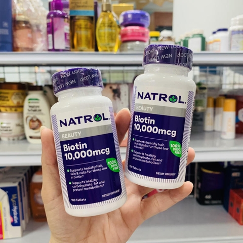 VIÊN UỐNG GIÚP MỌC TÓC NATROL BIOTIN 10000MCG - 100 VIÊN