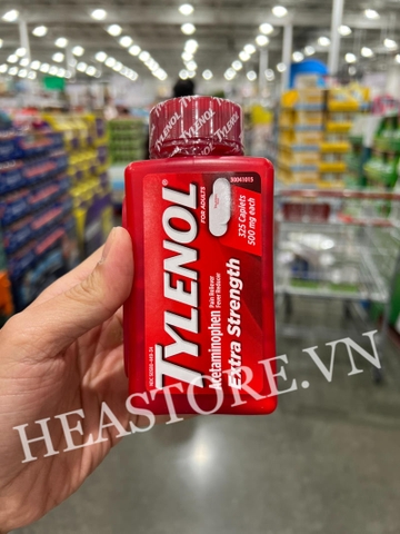 VIÊN UỐNG GIẢM ĐAU, HẠ SỐT TYLENOL ACETAMINOPHEN EXTRA STRENGTH 500MG - 325 VIÊN (8/2028)