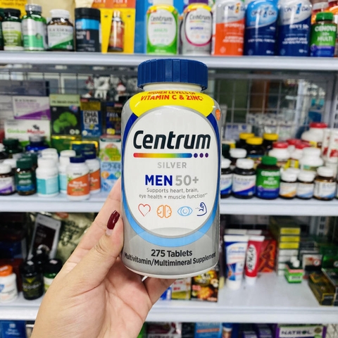 VIÊN UỐNG BỔ SUNG MULTIVITAMIN CHO NAM TRÊN 50 TUỔI CENTRUM FOR MEN 50+ 275 VIÊN (7/2026)