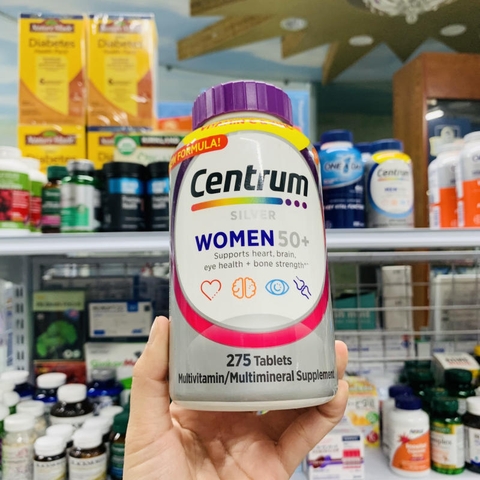 VIÊN UỐNG BỔ SUNG VITAMIN TỔNG HỢP CHO NỮ CENTRUM SLIVER WOMEN 50+ - 275v(10/2026)