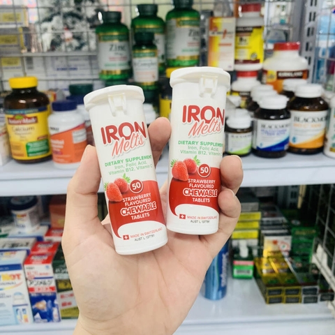 VIÊN BỔ SUNG SẮT IRON MELTS VỊ DÂU - 50viên