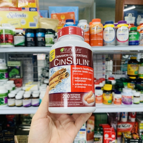VIÊN UỐNG HỖ TRỢ ĐIỀU TRỊ TIỂU ĐƯỜNG TRUNATURE ADVANCED STRENGTH CINSULIN - 200 VIÊN