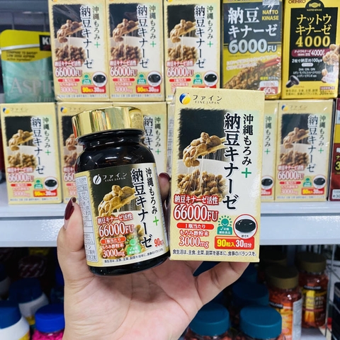 VIÊN UỐNG HỖ TRỢ NGỪA ĐỘT QUỴ FINE FINE JAPAN OKINAWA MOROMI NATTOKINASE 66000FU - 90 VIÊN