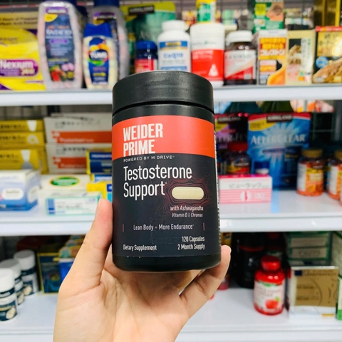 VIÊN UỐNG HỖ TRỢ SINH LÝ NAM GIỚI WEIDER PRIME HEALTHY TESTOSTERONE SUPPORT FOR MEN 120 VIÊN