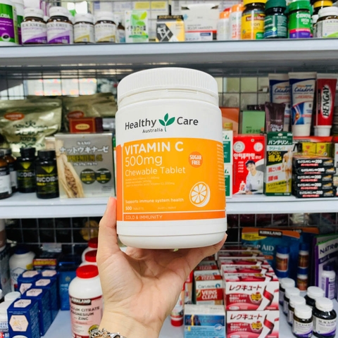 VIÊN NHAI BỔ SUNG VITAMIN C 500MG HEALTHY CARE ÚC - 500 VIÊN
