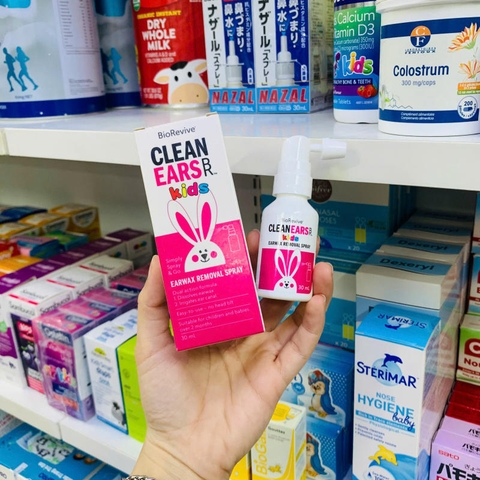 XỊT TAN RÁY TAI CHO BÉ CLEAN EARS KIDS - 30ML (9/2026)