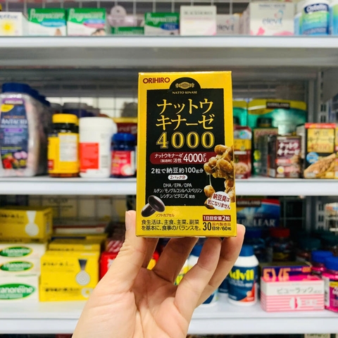 VIÊN UỐNG HỖ TRỢ NGĂN NGỪA ĐỘT QUỴ ORIHIRO NATTOKINASE 4000FU - 60 VIÊN