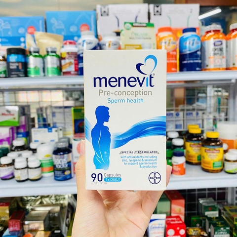 VIÊN UỐNG CẢI THIỆN VÀ NÂNG CAO CHẤT LƯỢNG TINH TRÙNG MENEVIT 90V MẪU MỚI