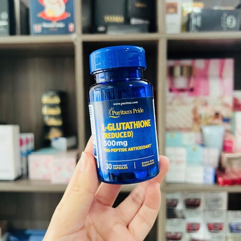 VIÊN UỐNG HỖ TRỢ TRẮNG DA PURITAN'S PRIDE L-GLUTATHIONE REDUCED 500MG - 30 VIÊN