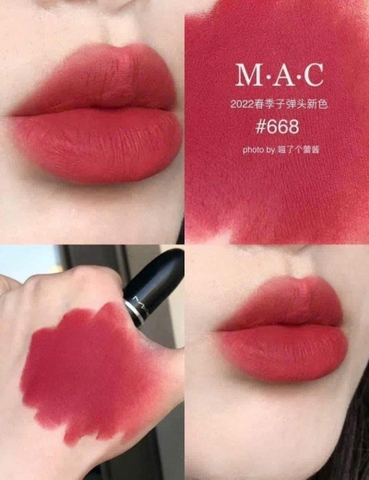 SON MAC MACXIMAL MATTE 668 FOREVER CURIOUS MÀU ĐỎ HỒNG ĐẬM - 3.5G