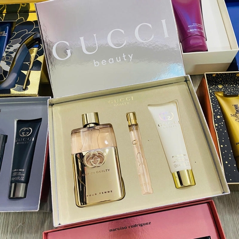 SET NƯỚC HOA NỮ GUCCI GUILTY POUR FEMME (1 NƯỚC HOA EDP 100ML, 1 NƯỚC HOA 10ML, BODY LOTION 50ML)