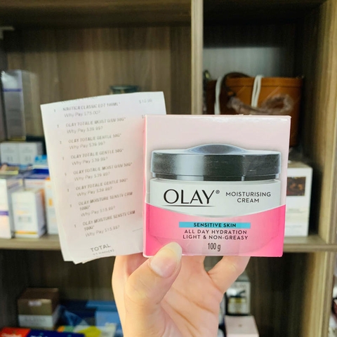 KEM DƯỠNG ẨM OLAY MOISTURISING CREAM SENSITIVE SKIN 100G