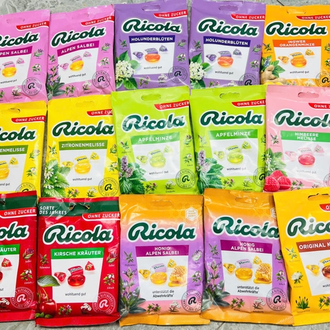 KẸO NGẬM HO RICOLA KHÔNG ĐƯỜNG 20 VIÊN - 75G