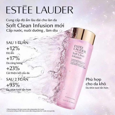 TONER CẤP ẨM ESTEE LAUDER SOFT CLEAN INFUSION 400ML