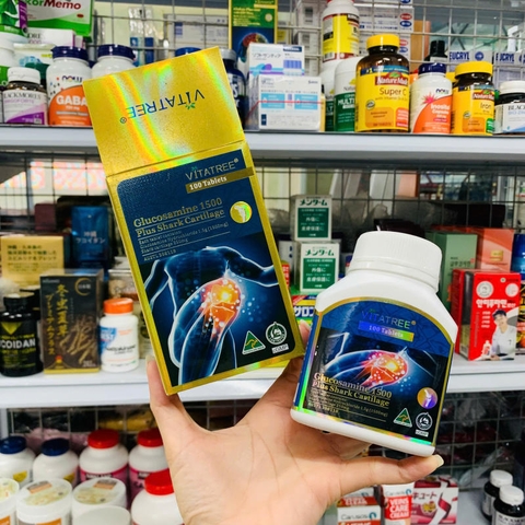 VIÊN UỐNG BỔ KHỚP VITATREE GLUCOSAMINE 1500 PLUS SHARK CARTILAGE- 100 VIÊN