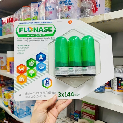 XỊT MŨI DỊ ỨNG, VIÊM XOANG, VIÊM MŨI FLONASE ALLERGY RELIEF NASAL SPRAY 50 MCG