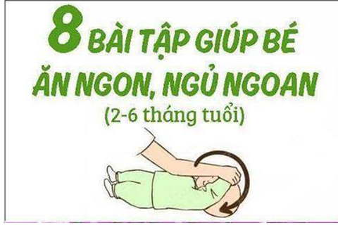 Những bài tâp đơn giản nhưng rất hiệu quả giúp bé ăn ngon ngủ ngon các mom ạ <3