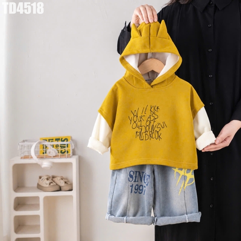 Set Áo Hoodie Quần Ống Rộng