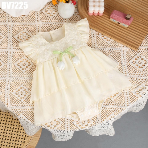 Body Váy Hoa Tulip Đính Nơ