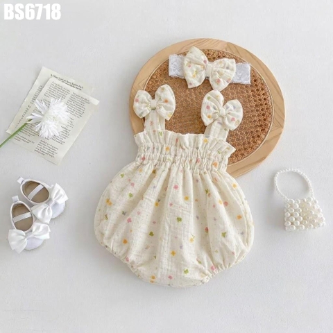 Set Body 2 Dây Nơ Họa Tiết