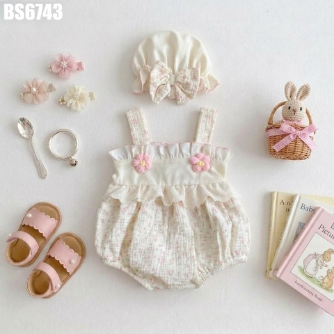 Set Body 2 Dây Hoa Nhí Kèm Nón