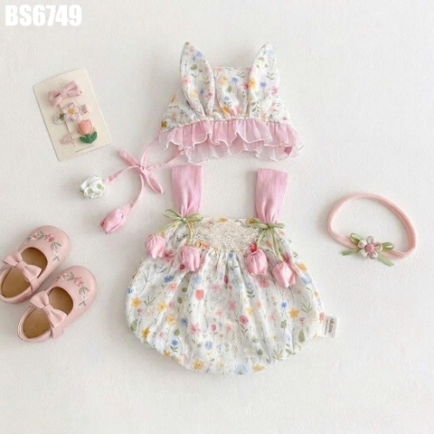Set Body 2 Dây Hoa Nón Thỏ