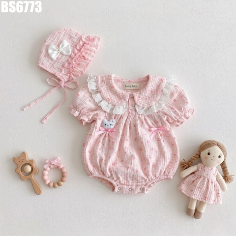 Set Body Cổ Sen Ren Kèm Nón