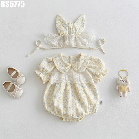 Set Body Cổ Sen Hoa Ren Nón Thỏ Ren