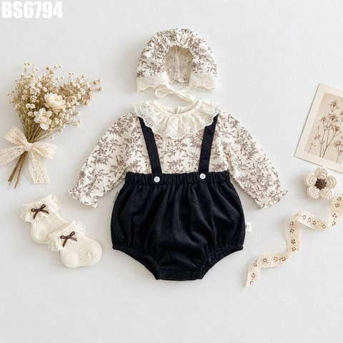 Set Áo Cổ Ren Hoa Body Yếm