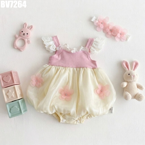 Set Body Váy Voan Đính Hoa