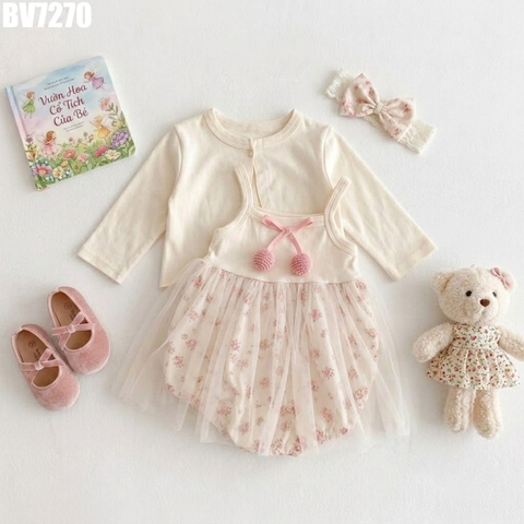 Set Body Váy 2 Dây Kèm Khoác