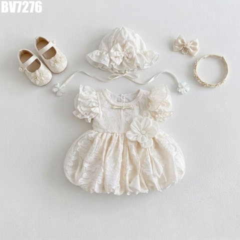 Set Body Váy Hoa Nổi Đính Hoa