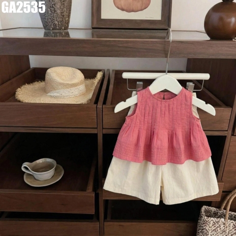 Set Áo Xếp Ly Kèm Quần Ống Rộng