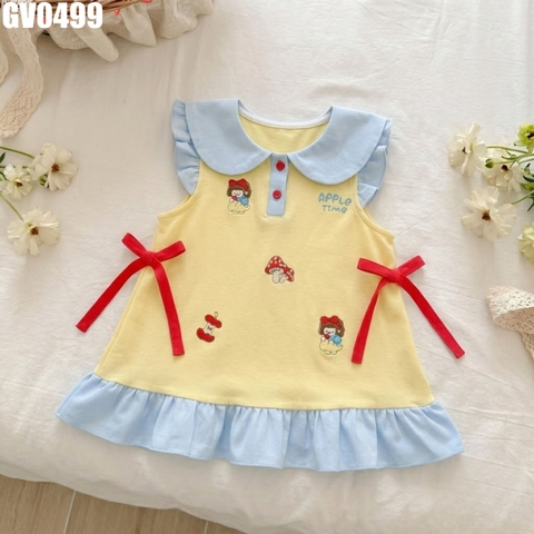 Váy Polo Bé Gái Đính Nơ